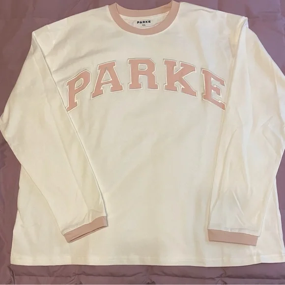 PARKE XXL Hometown Varsity Long Sleeve T Shirt (Rose) - Picture 2 of 7